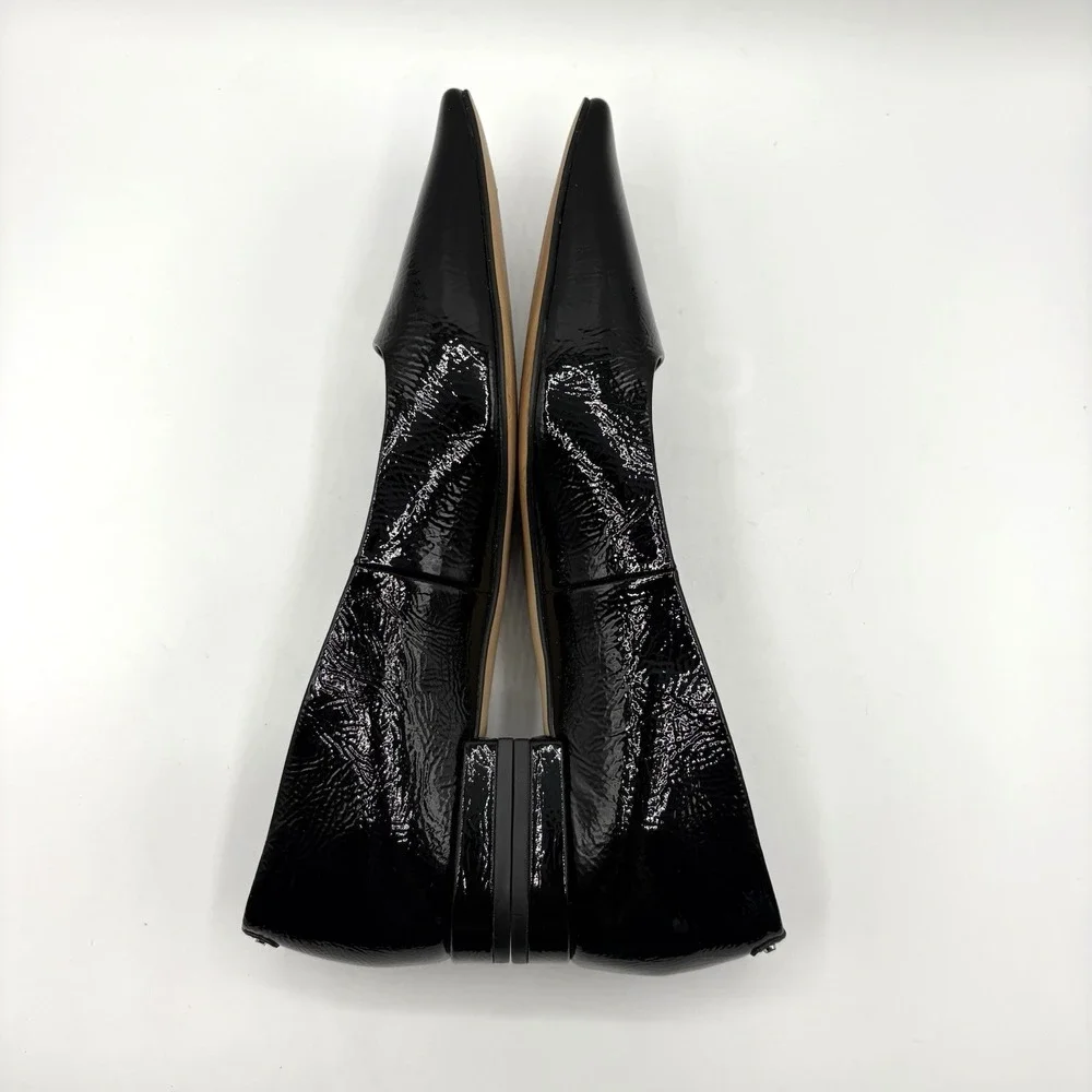 MICHAEL KORS Darrah Ballet Flats Women's‎ Size 8 Black Patent Leather Shoes